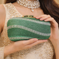 Luxury Rhinestone Clutch Bag for Women Elegant Evening Purse Fashion Crystal-Encrusted Handbag Party Shoulder Bags