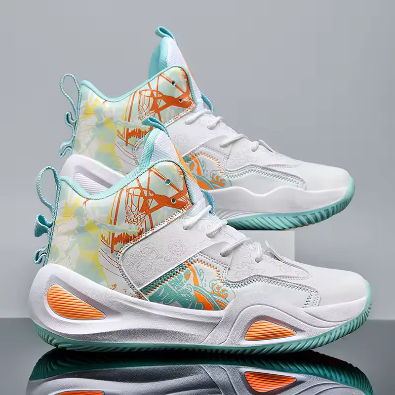 Professional Basketball Shoes Women Anti Slip Cushioning Wear Resistant Breathable Sneakers Outdoor Training Teen Athletic Shoes
