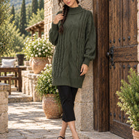 Women's Sweater Thick Two Lapels Retro Thick Thread Twist Dress Natalia Home Fashion    Natalia Home Fashion