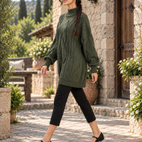 Women's Sweater Thick Two Lapels Retro Thick Thread Twist Dress Natalia Home Fashion    Natalia Home Fashion