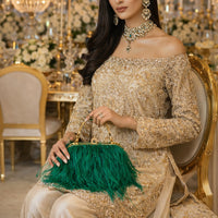 Women Ostrich Feather Clutch Purse Evening Bag Handbag Fluffy Purse Clutch Feather Evening Handbag For Wedding Anniversary Party