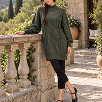 Women's Sweater Thick Two Lapels Retro Thick Thread Twist Dress Natalia Home Fashion    Natalia Home Fashion