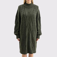 Women's Sweater Thick Two Lapels Retro Thick Thread Twist Dress Natalia Home Fashion    Natalia Home Fashion