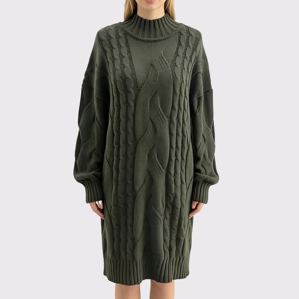 Women's Sweater Thick Two Lapels Retro Thick Thread Twist Dress Natalia Home Fashion    Natalia Home Fashion