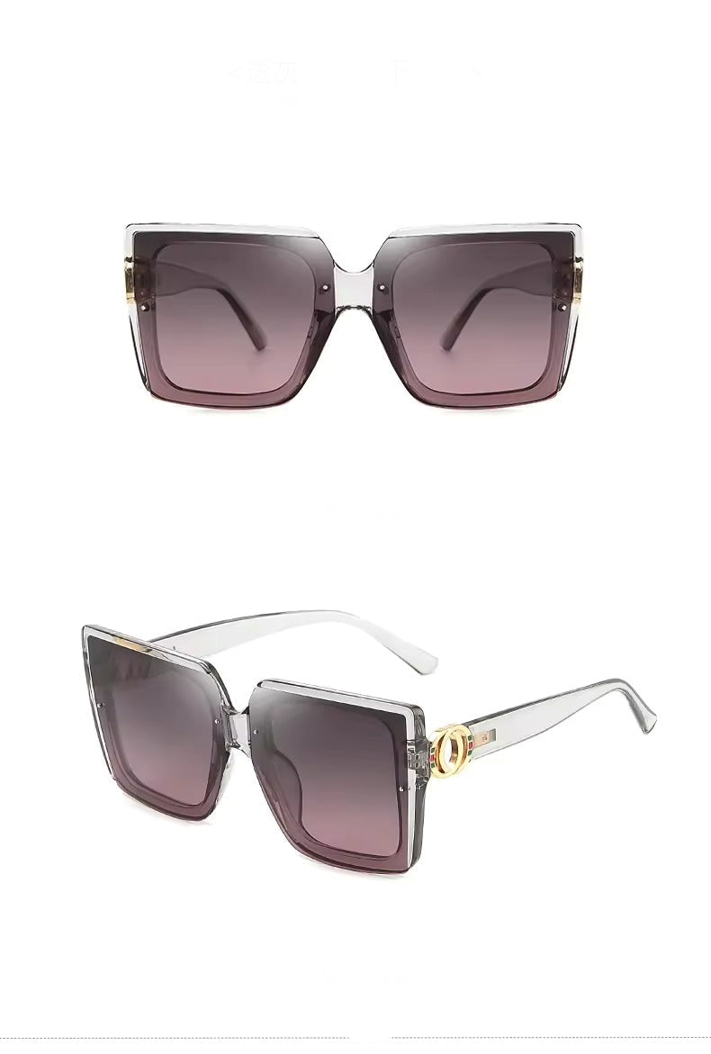 Large Frame Square Sunglasses Women's Brand Designer Fashion Sun Glasses Women Outdoor Travel Eyewear