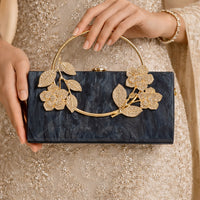 Flower Acrylic Dinner Bag, Single Shoulder, Oblique Cross, Wedding Banquet Handbag