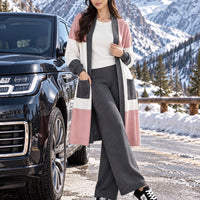 Women's 3PC Knit Set - Cardigan Tank Top Wide Leg Pants  Cross-Border Outfit Natalia Home Fashion    Natalia Home Fashion