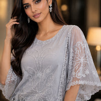 Loose Lace Blouse Women Butterfly Sleeve Chiffon Shirt Woman Fashion Casual Floral Shirt Tops