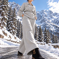 Fashionable, Simple and Elegant, Knitted Knitted with A Wide Leg Pants, A Two-piece Set Natalia Home Fashion    Natalia Home Fashion