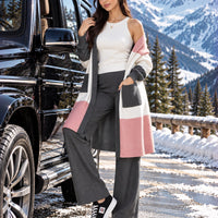 Women's 3PC Knit Set - Cardigan Tank Top Wide Leg Pants  Cross-Border Outfit Natalia Home Fashion    Natalia Home Fashion