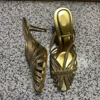 High Heels Summer Women Roman Sandals Casual Elegant Stiletto Breathable Hollow Design Female Party Mules Shoes - Natalia Home Fashion