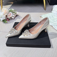 Style High-Grade French High Heels Fashion Rhinestone Wedding Shoes Bridal Shoes