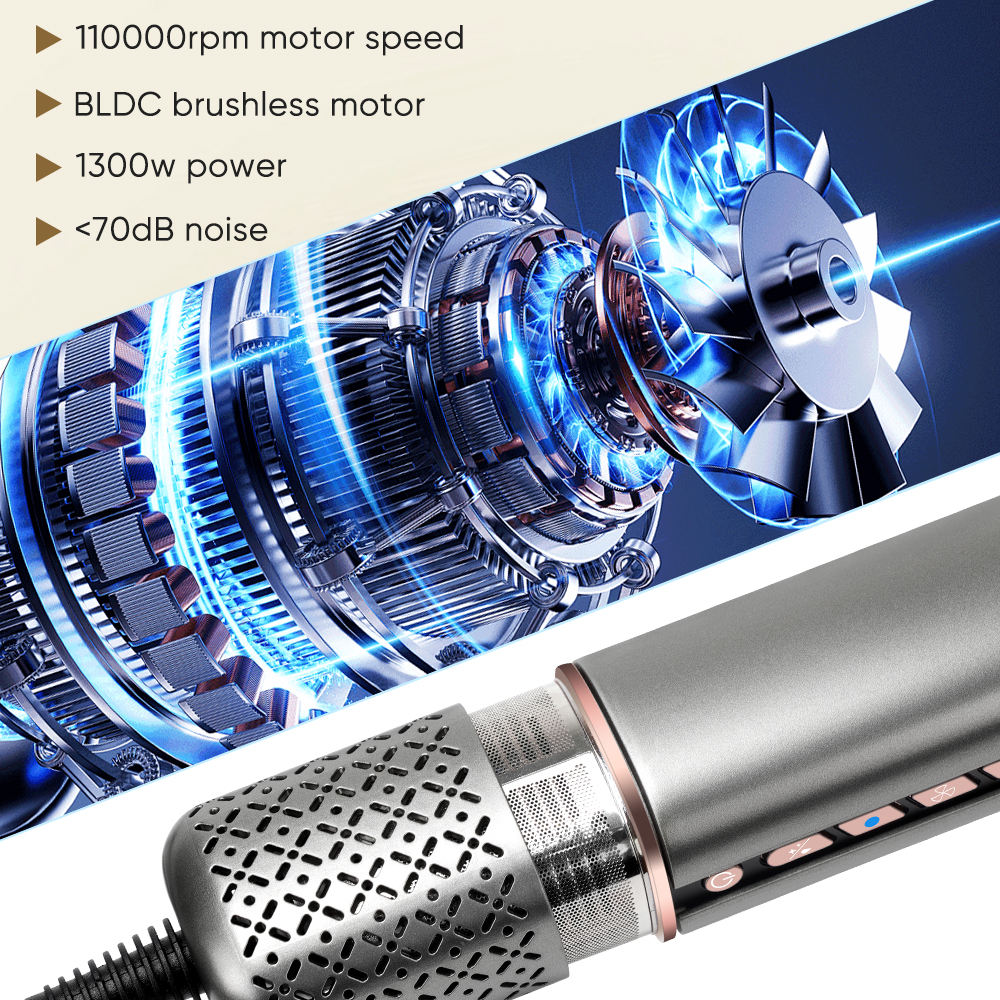 2-in-1 High Speed Ceramic Hot Airflow Hair Straightener Blow Dryer LED Display Electric Wet-to-Dry Natalia Home Fashion    Natalia Home Fashion