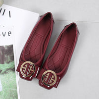 Women's Flats Shallow Work Shoes Soft Sole Non Slip Women Casual Shoes Patent Leather Breathable Women Shoes Summer