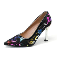 Holographic Pointed Toe High Heel Pumps For Women 9CM Thin Heel Evening Party Wedding Office Ladies Dress Shoes Natalia Home Fashion    Natalia Home Fashion
