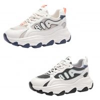 Comfortable Mesh Upper Thick Bottom Women Shoes Fashionable Women's Sport Shoes Breathable Lightweight Slip-Resistant