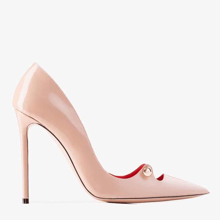 Pointed Metal Buckle Women High-heeled Shoes Fashion Runway Styles Steel Tube Dance Shoes - Natalia Home Fashion