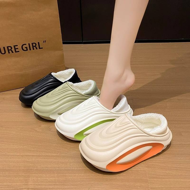 Shoes Ladies' Slippers Winter Footwear Platform Massage Flat Slides Cover Heel Shoes Winter Woman Slipper Platform Slides - Natalia Home Fashion