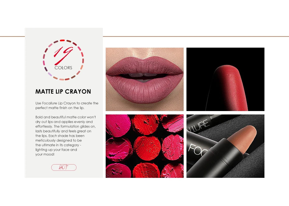 Matte Lipstick many Colors Waterproof Matte Lipsticks Soft Texture Lip Stick Cosmetic Sext Red Nude Lip Makeup
