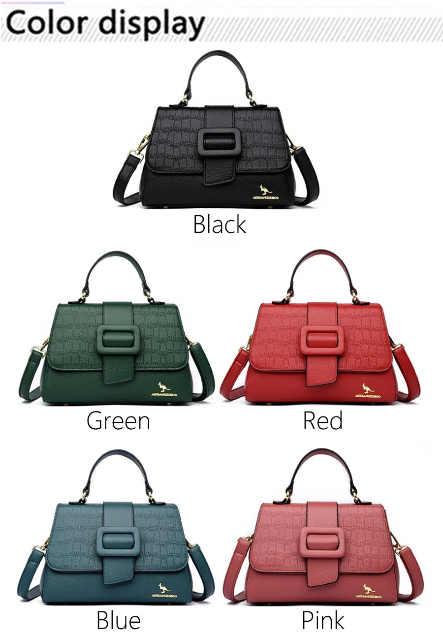 Large Capacity Casual Tote Bag Leather Shoulder Crossbody Bags for Women Designer Handbag