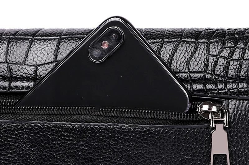 Women Flap Messenger Bags Crocodile pattern Design Shoulder Bags PU Leather Lady Fashion Handbags Vintage Crossbody Bag