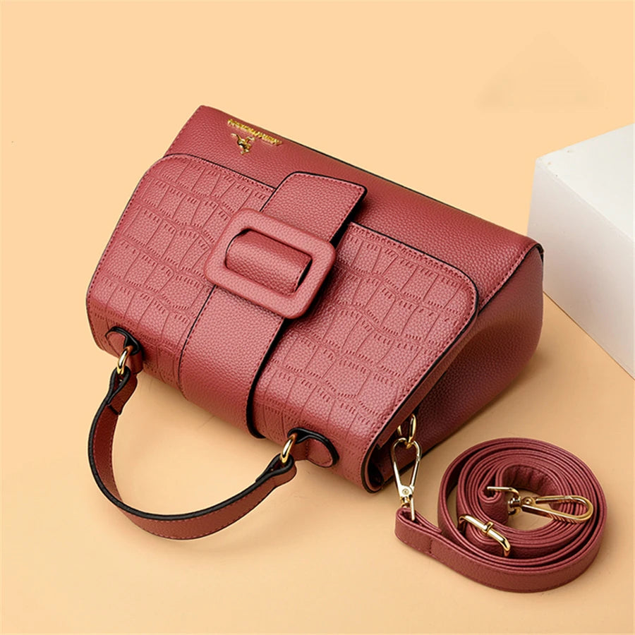 Large Capacity Casual Tote Bag Leather Shoulder Crossbody Bags for Women Designer Handbag