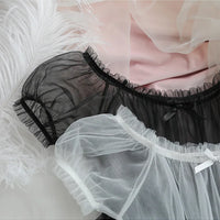 Tulle Temptation Sexy Lingerie Princess Dress Sexy Sleepwear Word Shoulder Mesh Tutu Night Dress Nightgowns Women