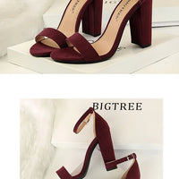Sexy High Heels Women Pumps Comfort Women Shoes Block Heels Ladies Shoes Buckle Women Heels Female Shoes Women Sandals