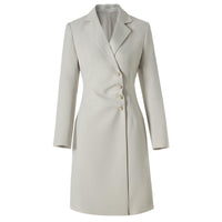 Women's Elegant Long coat Design Solid Color Suit Jacket, Elevated Fashion Feminine Fine Fabric Business Casual Natalia Home Fashion    Natalia Home Fashion