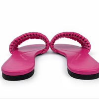 Leather folded style indoor and  outdoor wild beach non-slip women flat slippers casual home durable Mules