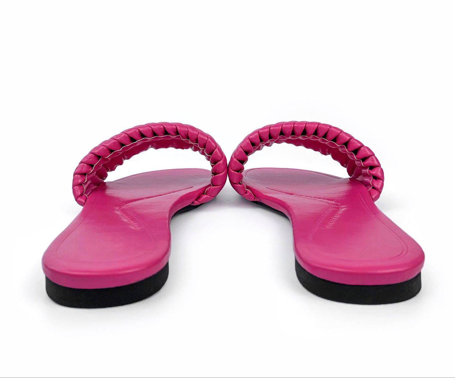 Leather folded style indoor and  outdoor wild beach non-slip women flat slippers casual home durable Mules