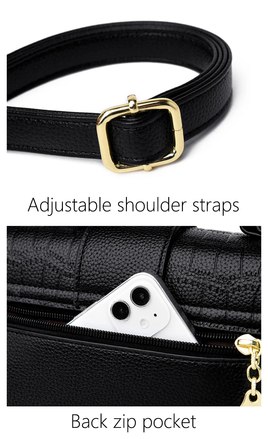 Large Capacity Casual Tote Bag Leather Shoulder Crossbody Bags for Women Designer Handbag