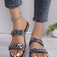 Women Slippers Summer Fashion Gold Sexy Elegant Flat Sandals Women Sandals Lightweight Comfortable Women Slippers Slides Natalia Home Fashion    Natalia Home Fashion