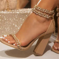 Block Heeled formal Sandals Shallow Mouth Female Shoe Open Toe Block heel Fashion Girls Low Peep Clear