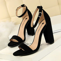 Sexy High Heels Women Pumps Comfort Women Shoes Block Heels Ladies Shoes Buckle Women Heels Female Shoes Women Sandals