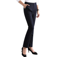 High Waist Formal Ankle Length Pants Women Casual Classic Slim Office Pencil pants Straight Suit Trousers