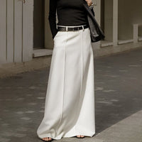 Urban Women's High Street Skirt Solid Color H-line High Waist Floor Length Skirts Loose Fit Casual Bottoms