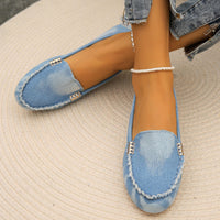Women Flats Round Toe Thick Bottom Walking Flat Shoes Women New Casual Denim Shoes Spring  Autumn Vintage Chunky Sneakers Women