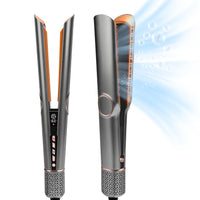 2-in-1 High Speed Ceramic Hot Airflow Hair Straightener Blow Dryer LED Display Electric Wet-to-Dry Natalia Home Fashion    Natalia Home Fashion