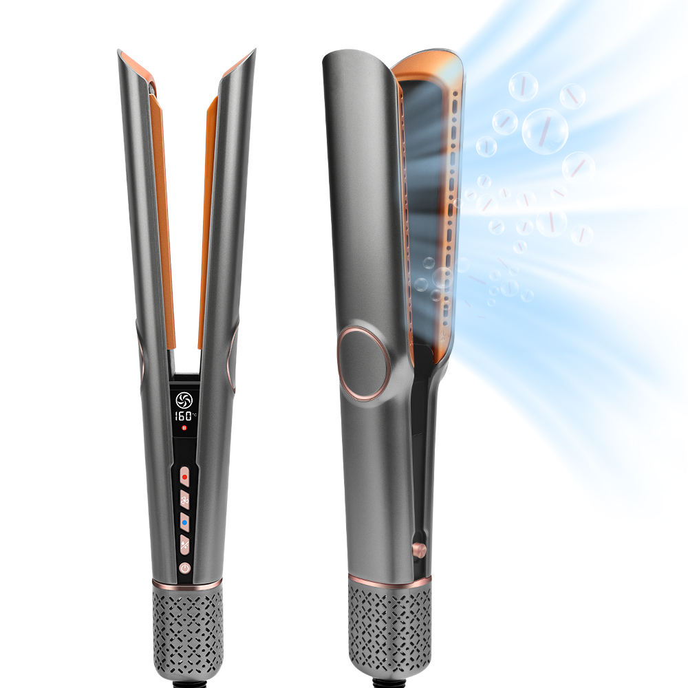 2-in-1 High Speed Ceramic Hot Airflow Hair Straightener Blow Dryer LED Display Electric Wet-to-Dry Natalia Home Fashion    Natalia Home Fashion