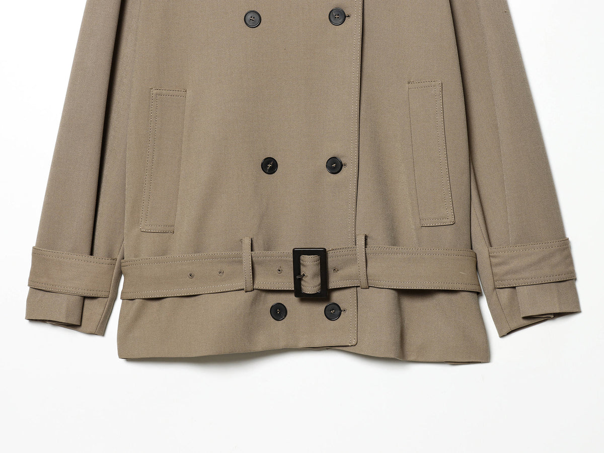 Women Fashion With Belt Double-breasted Trench Coat Women  Office Lady  Long Sleeve Loose Jacket Outerwear Natalia Home Fashion    Natalia Home Fashion