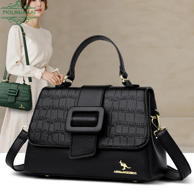 Large Capacity Casual Tote Bag Leather Shoulder Crossbody Bags for Women Designer Handbag