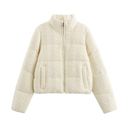 Turtleneck Collar Zipper Fly Long Sleeve Casual Fashion Winter Jacket for Women Natalia Home Fashion    Natalia Home Fashion