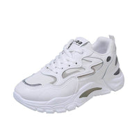 Women's Casual Breathable Leather Sneakers Versatile Flat Heel Shock Absorption Comfortable and Fashionable Shoes