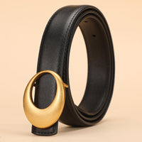 Women's Genuine Leather Belt Fashion Women's Belt Trendy  Cowhide Trendy Belt
