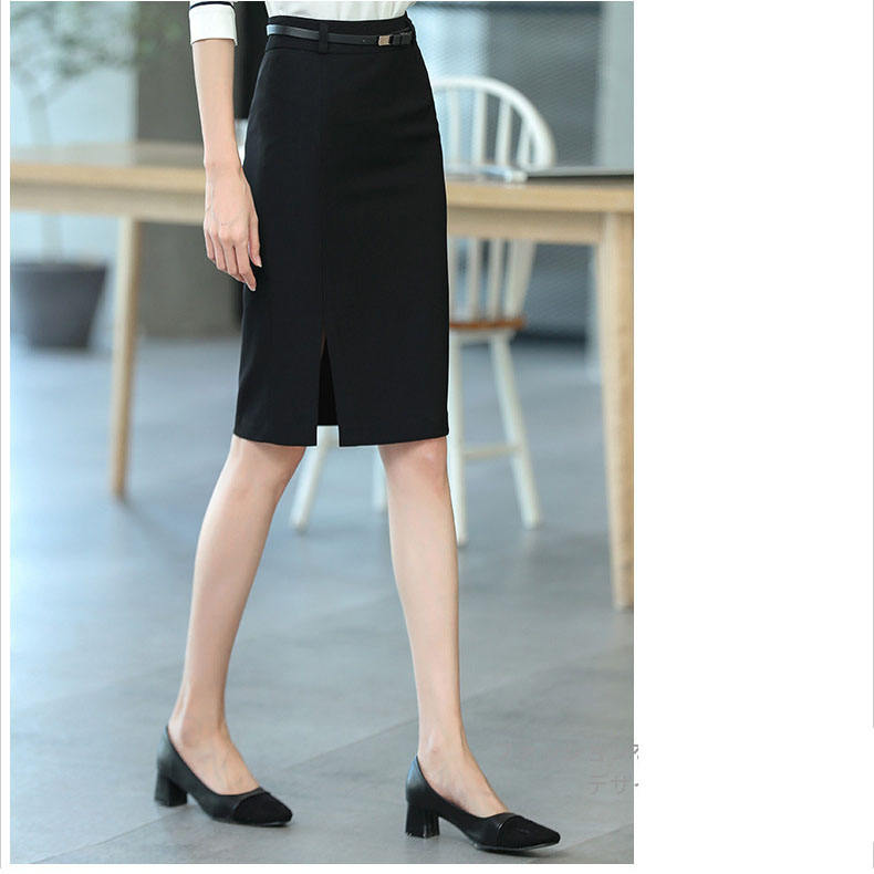 Women's High Waist Split Knee Length Midi Bodycon Pencil Skirt, Elegant Suit, Business Work Skirt, Office Ladies Skirts