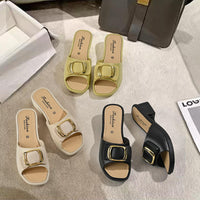 Women's Versatile Sandals - Fashion Thick Sole Flip Flops, Non-Slip Durable Outdoor Slides for Beach/Street Wear - Natalia Home Fashion