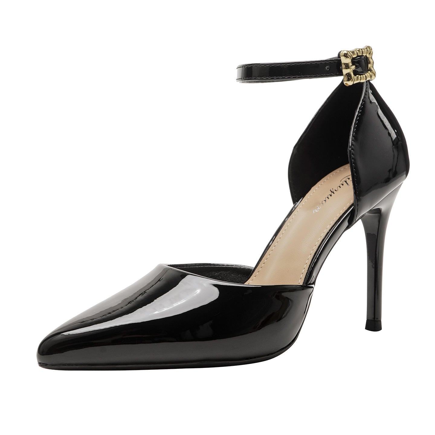 Pointy Toe Elegant Women Shoes Stilettos Office Sandals For Ladies Cover Heel Ankle Strap Sandals