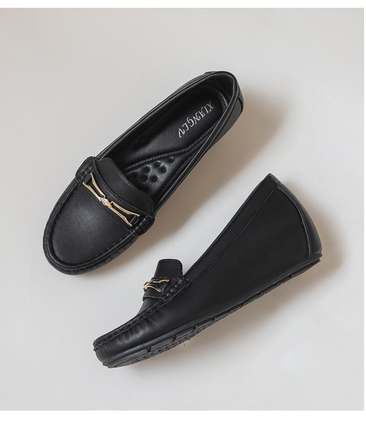 Leather Shoes Woman Slip On Women Flats Moccasins Women's Loafers Mother Shoe