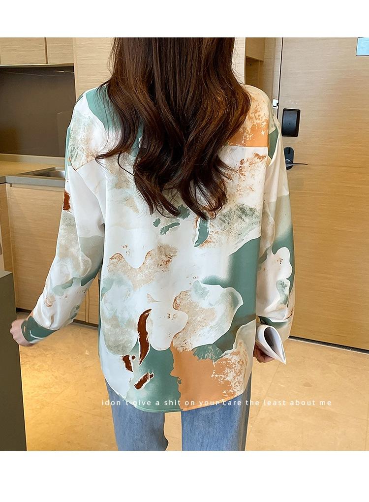 Casual Loose Long Sleeve Shirt for Women Korean Style Blouse Tops